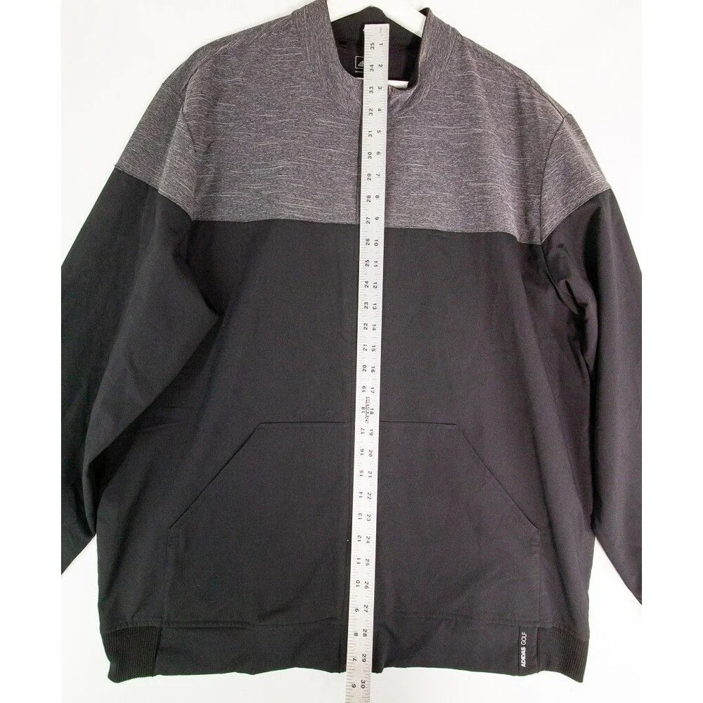 Adidas Golf Full Zip Heathered Gray Jacket Men’s Size XL